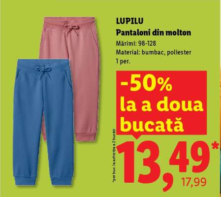 LUPILU Pantaloni din molton