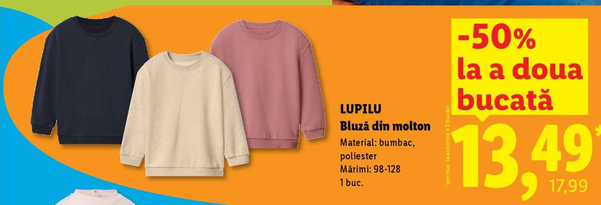 LUPILU Bluza din molton