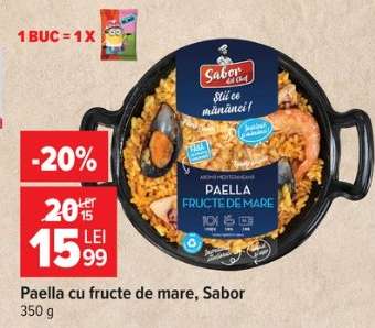 Paella cu fructe de mare Sabor