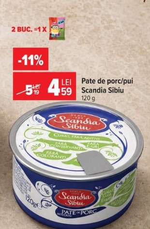 Pate de porc/pui Scandia Sibiu
