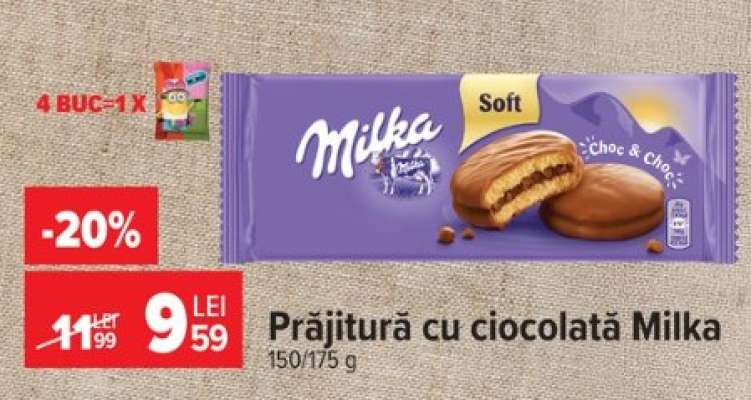 Prăjitură cu ciocolată Milka