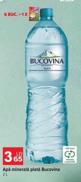 Apă minerală plată Bucovina