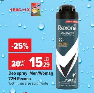 Deo spray Men/Woman 72H Rexona