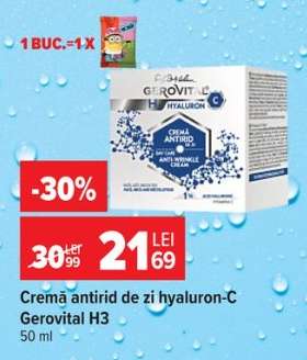 Cremă antirid de zi hyaluron-C Gerovital H3