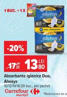 Absorbante igienice Duo, Always
