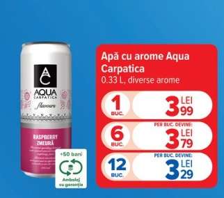 Apă cu arome Aqua Carpatica