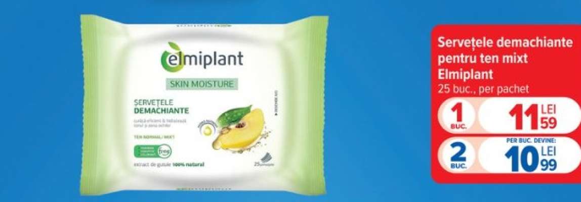 Servețele demachiante Elmiplant