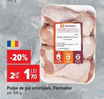 Pulpe de pui, inferioare, Fermador