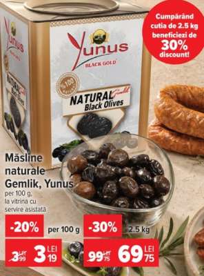 Măsline naturale Gemlik Yunus