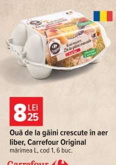 Ouă de la găini crescute în aer liber, Carrefour Original