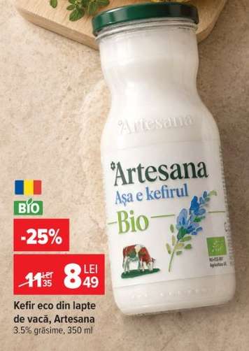 Kefir eco din lapte de vacă, Artesana