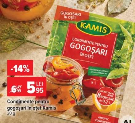 Condimente pentru gogoșari în oțet Kamis