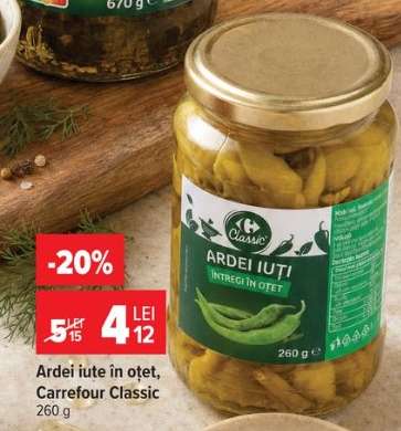 Ardei iute în oțet, Carrefour Classic