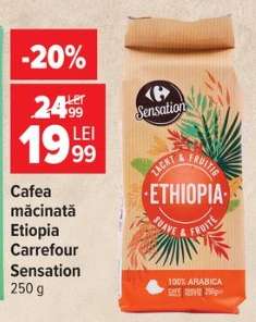 Cafea măcinată Etiopia Carrefour Sensation