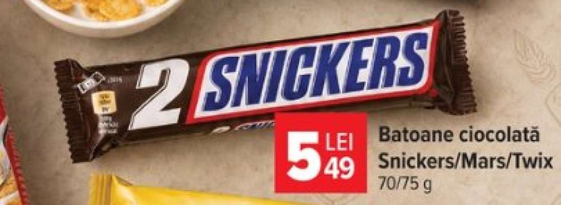 Batoane ciocolată Snickers/Mars/Twix