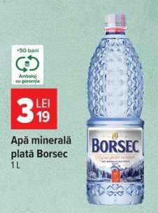 Apă minerală plată Borsec 1L