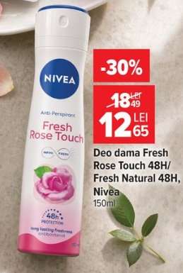 Deo dama Fresh Rose Touch 48H/Fresh Natural 48H, Nivea