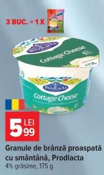 Granule de brânză proaspătă cu smântână, Prodlacta