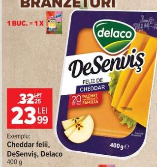 Cheddar felii, Desenviș, Delaco
