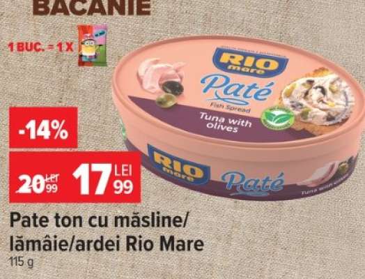 Pate ton cu măsline/lămâie/ardei Rio Mare
