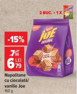 Napolitane cu ciocolată/vanilie Joe