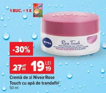 Cremă de zi Nivea Rose Touch cu apă de trandafiri