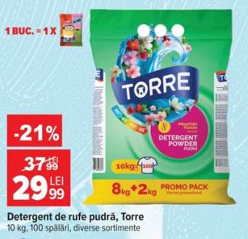 Detergent de rufe pudră Torre