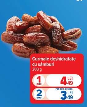 Curmale deshidratate cu sâmburi