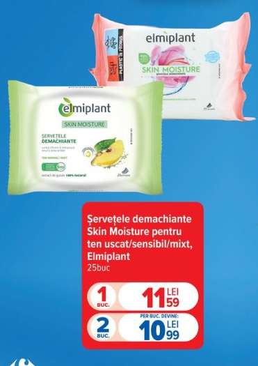 Șervețele demachiante Skin Moisture