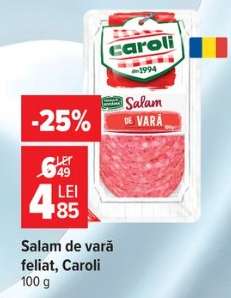 Salam de vară feliat Caroli