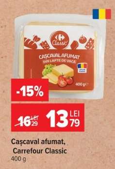 Cașcaval afumat Carrefour Classic