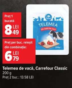 Telemea de vacă, Carrefour Classic