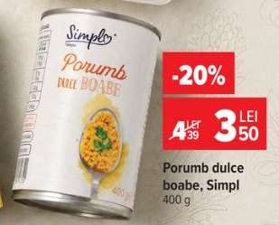 Porumb dulce, boabe, Simpl