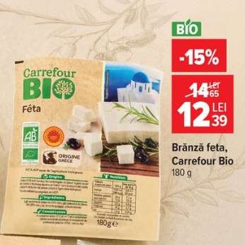 Brânză Feta, Carrefour Bio