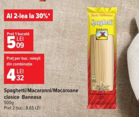 Spaghetti/Macaroni/Macaroane clasice Baneasa