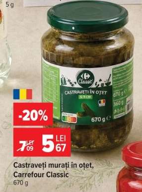 Castraveți murați în oțet, Carrefour Classic