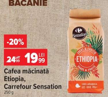 Cafea măcinată Etiopia Carrefour Sensation