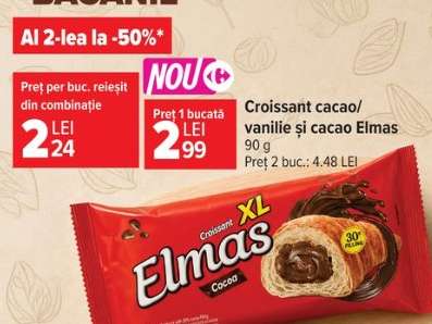 Croissant cacao/vanilie și cacao Elmas