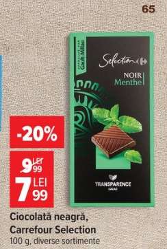 Ciocolată neagră, Carrefour Selection