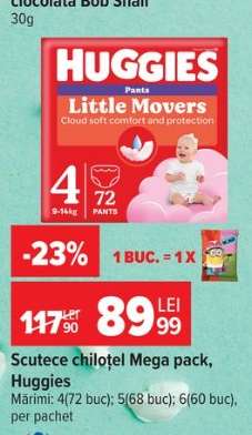 Scutece chiloțel Mega pack, Huggies