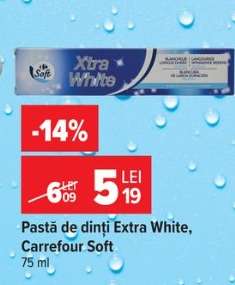 Pastă de dinți Extra White Carrefour Soft