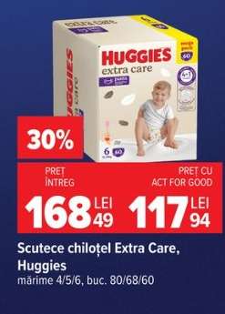 Scutece chiloțel Extra Care Huggies