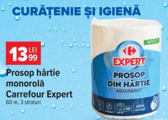 Prosoape hârtie monorolă Carrefour Expert