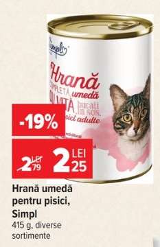 Hrană umedă pentru pisici, Simpl