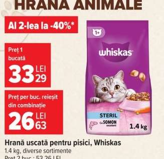 Hrană uscată pentru pisici Whiskas