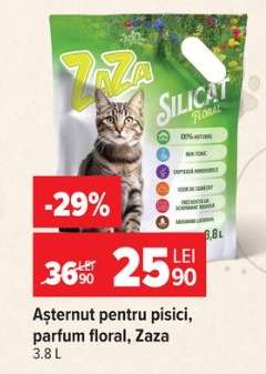 Așternut pentru pisici, parfum floral, Zaza
