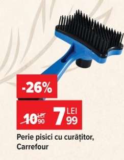 Perie pisici cu curăţitor, Carrefour