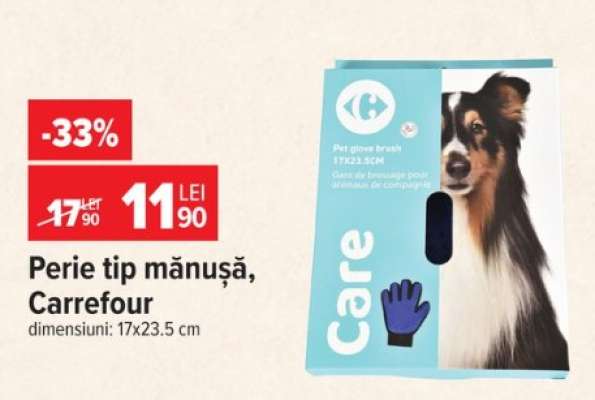 Perie tip mănușă, Carrefour