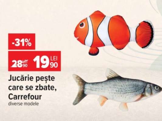 Jucărie pește care se zbate, Carrefour
