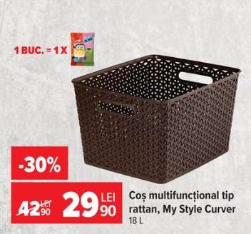 Coș multifuncțional tip rattan, My Style Curver